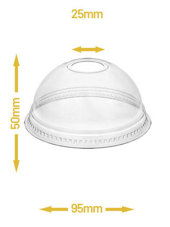 WIECZKO WYPUKŁE PET Z OTWOREM fi95mm a50szt