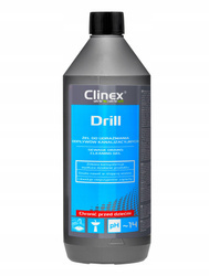 Clinex Drill 1L - Żel do udrażniania rur, syfonów, odpływów kanalizacyjnych