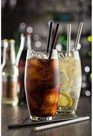 SŁOMKA Z PAPIERU CZARNA 8/25cm a100SZT