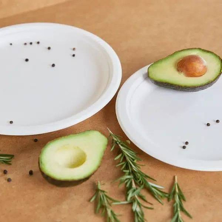 TALERZYKI PAPIEROWE JEDNORAZOWE BIAŁE 23cm 50szt