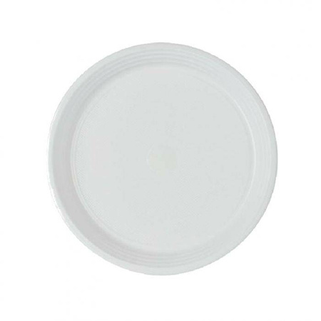 TALERZ PLASTIKOWY OKRĄGŁY BIAŁY O ŚREDNICY 22CM 100 SZT