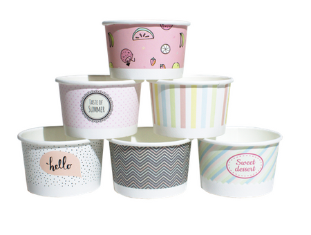 Miska pap. do lodów PASTELLE 130ml 25szt