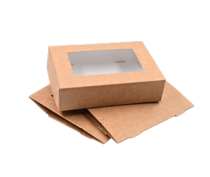 Pudełka z okienkiem na ciastka pierniki sushi 22x9x5cm a100szt