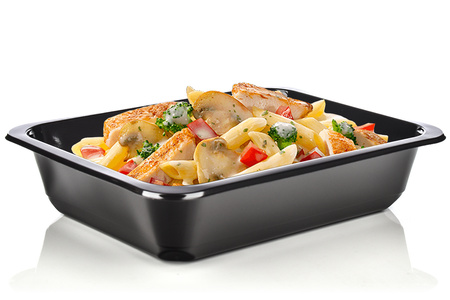 POJEMNIKI CZARNE DO ZGRZEWU NIEDZIELONE 650ML 187/137/36 640SZT