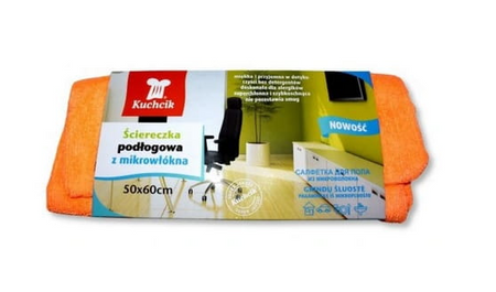 ŚCIERKA DO PODŁOGI MIKROFIBRA KUCHCIK POMARAŃCZOWA 50x60cm a1szt