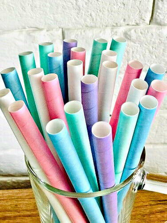 SŁOMKA PAPIEROWA BUBBLE TEA KOLOR 200SZT