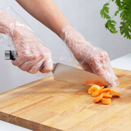 RĘKAWICE OCHRONNE HDPE FOLIOWE ZRYWKI MOCNE 13mikr. L