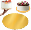 PODKŁAD POD TORT OKRĄGŁY FALBANKA ZŁOTO-CZARNY fi24cm a1szt