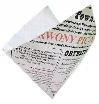 TOREBKA PAPIEROWA + PE KEBAB GAZETA 16x17cm 250szt