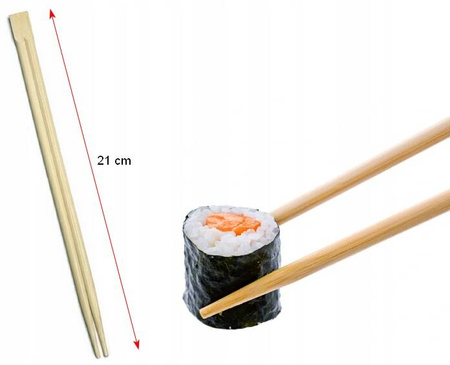 PAŁECZKI BAMBUSOWE DO SUSHI 21CM 100SZT