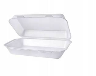 POJEMNIK OBIADOWY STYROPIANOWY NIEDZIELONY 235x148x35MM a125szt