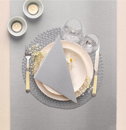 SERWETKI FLIZELINOWE AIRLAID SZARE 40x40CM 50SZT