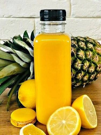 Butelka kwadratowa plastikowa 400 ml z nakrętką