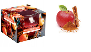 ŚWIECA ZAPACHOWA W SZKLE 80G JABŁKO CYNAMON