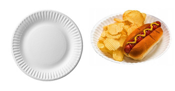 TALERZYKI  PAPIEROWE JEDNORAZOWE BIAŁE  23cm 50szt