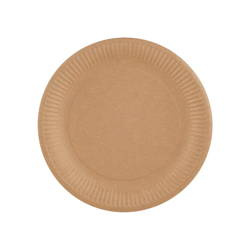 TALERZYKI  PAPIEROWE JEDNORAZOWE KRAFT 18 cm 100szt
