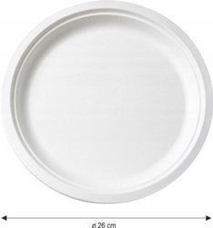 TALERZ ECO Z TRZCINY CUKROWEJ 26cm 50szt