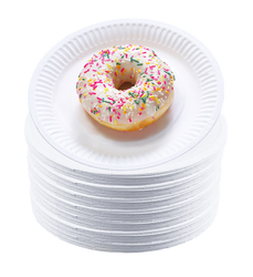 TALERZYKI  PAPIEROWE JEDNORAZOWE BIAŁE  23CM 100SZT