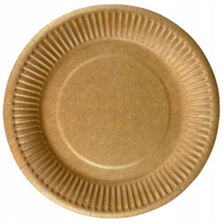 TALERZYKI  PAPIEROWE JEDNORAZOWE KRAFT 23 cm 100szt