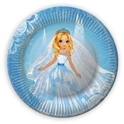 Talerz talerzyki papierowe 18cm T23 KRÓLOWA LODU 6szt