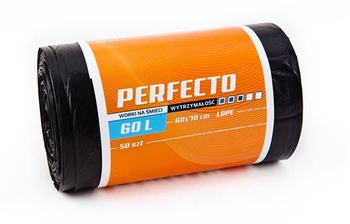 WORKI NA ŚMIECI CZARNE 60L 50SZT