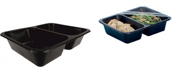 POJEMNIK CATERINGOWY DO ZGRZEWU DWUDZIELNY 227x178x40MM 950ML 50 SZT