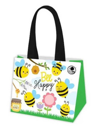 Torba ekologiczna tkana na zakupy BEE HAPPY mocna gruba recykling 1szt