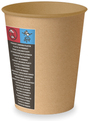 Kubek papierowy do kawy KRAFT mocny na ciepłe i zimne napoje 180ml 50szt