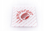 TOREBKA PAPIEROWA +PE HAMBURGER 17x16CM 250SZT CZERWONY NAPIS HAMBURGER