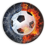 Talerz talerzyki papierowe 18cm T15 PIŁKA 6szt