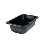  Pojemnik obiadowy, cateringowy połówka do zgrzewu 178x113x40mm, czarny 500ml, niedzielony, gładki op. 80szt