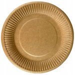 TALERZYKI  PAPIEROWE JEDNORAZOWE KRAFT 23 cm 100szt