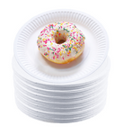 TALERZYKI  PAPIEROWE JEDNORAZOWE BIAŁE  23CM 100SZT