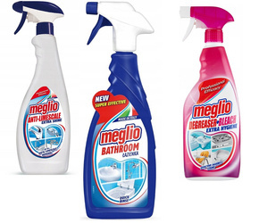 MEGLIO ZESTAW ODTŁUSZCZACZ WYBIELACZ, ODKAMIENIACZ,POŁYSK