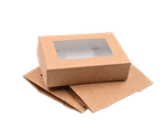 Pudełka z okienkiem na ciastka pierniki sushi 22x9x5cm a100szt