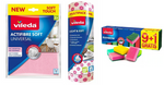 ZESTAW VILEDA  ŚCIERKI ACTIFIBRE SOFT+ŚCIERKI LIGHT&SOFT+GĄBKI 9+1