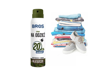 BROS spray na odzież - odstrasza i zabija kleszcze 90ml