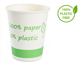 KUBEK  PAPIEROWY PLASTIC FREE BIAŁY 250ML 50SZT