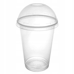 KUBKI PLASTIKOWE DO SMOOTHIE+WIECZKO 400ml 50szt fI95mm