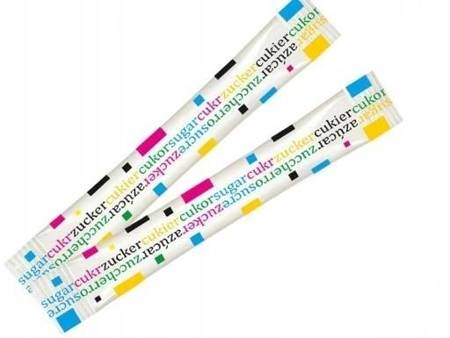 CUKIER biały w saszetkach paluszkach 1000 szt