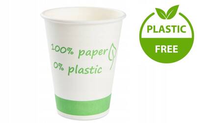 KUBEK  PAPIEROWY PLASTIC FREE BIAŁY 180ML 50SZT