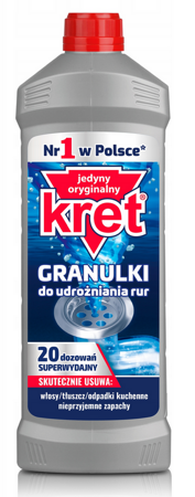 UDRAŻNIACZ DO RUR KRET GRANULKI 800G