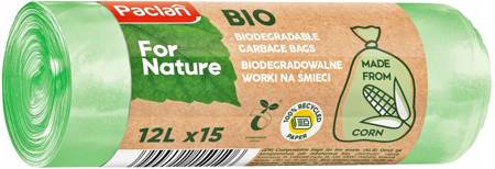 WORKI NA ŚMIECI PACLAN FOR NATURE KOMPOSTOWALNE BIODEGRADOWALNE 12L a15szt