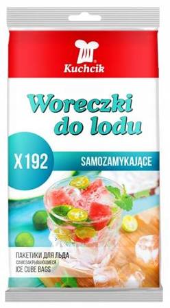 Woreczki do lodu SAMOZAMYKAJĄCE worki 192 kostki 